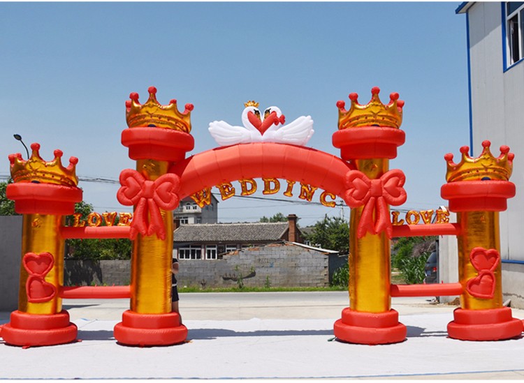 东成镇红色婚庆气模拱门